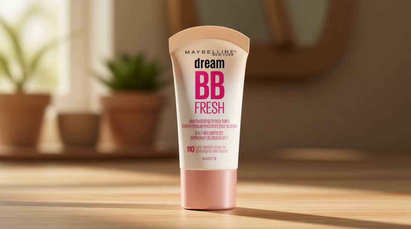 Maybelline Dream Fresh Skin Hydrating BB cream, 8-in-1 Skin Perfecting Beauty Balm with Broad Spectrum SPF 30, Sheer Tint Coverage, Oil-Free, Light/Medium, 1 Fl Oz