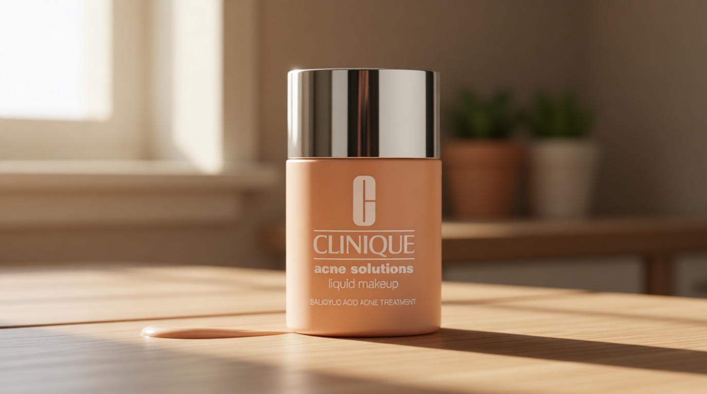 Clinique Acne Solutions Liquid Foundation Makeup With Salicylic Acid For Dry Combination to Oily Skin Types | Medium Coverage, Natural Matte Finish