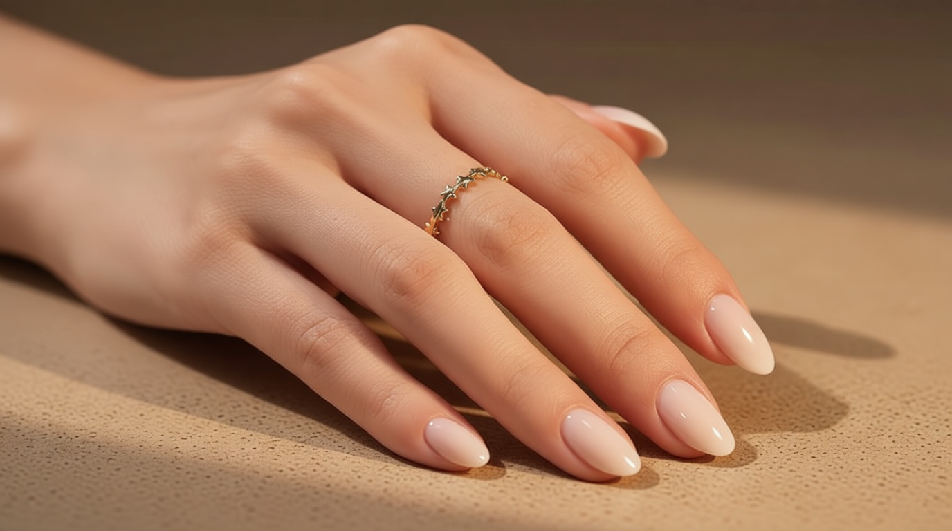 BTArtbox White Press On Nails Short - Soft Gel Press on Nails Almond, White Glue on Nails with Nail Glue, Reusable Stick on Nails in 16 Sizes, Cream Puff