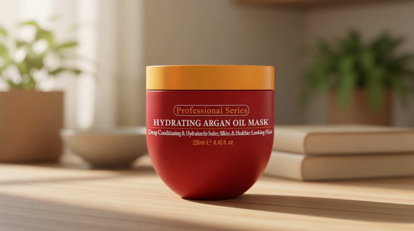 Arvazallia Hydrating Argan Oil Hair Mask and Deep Conditioner for Dry or Damaged Hair (8.45 oz Jar)