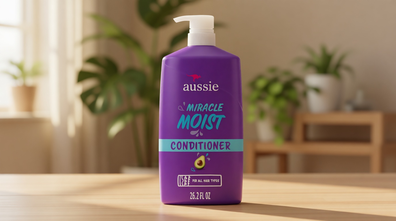 Aussie Miracle Moist with Avocado & Jojoba Oil, Paraben Free Conditioner, 26.2 fl oz