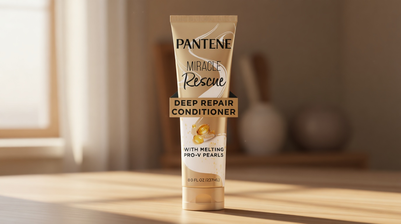 Pantene Miracle Rescue Deep Conditioner with Melting Pro-V Pearls - For Dry, Damaged, or Color-Treated Hair - Intense Moisture & Repair - 8.0 Oz
