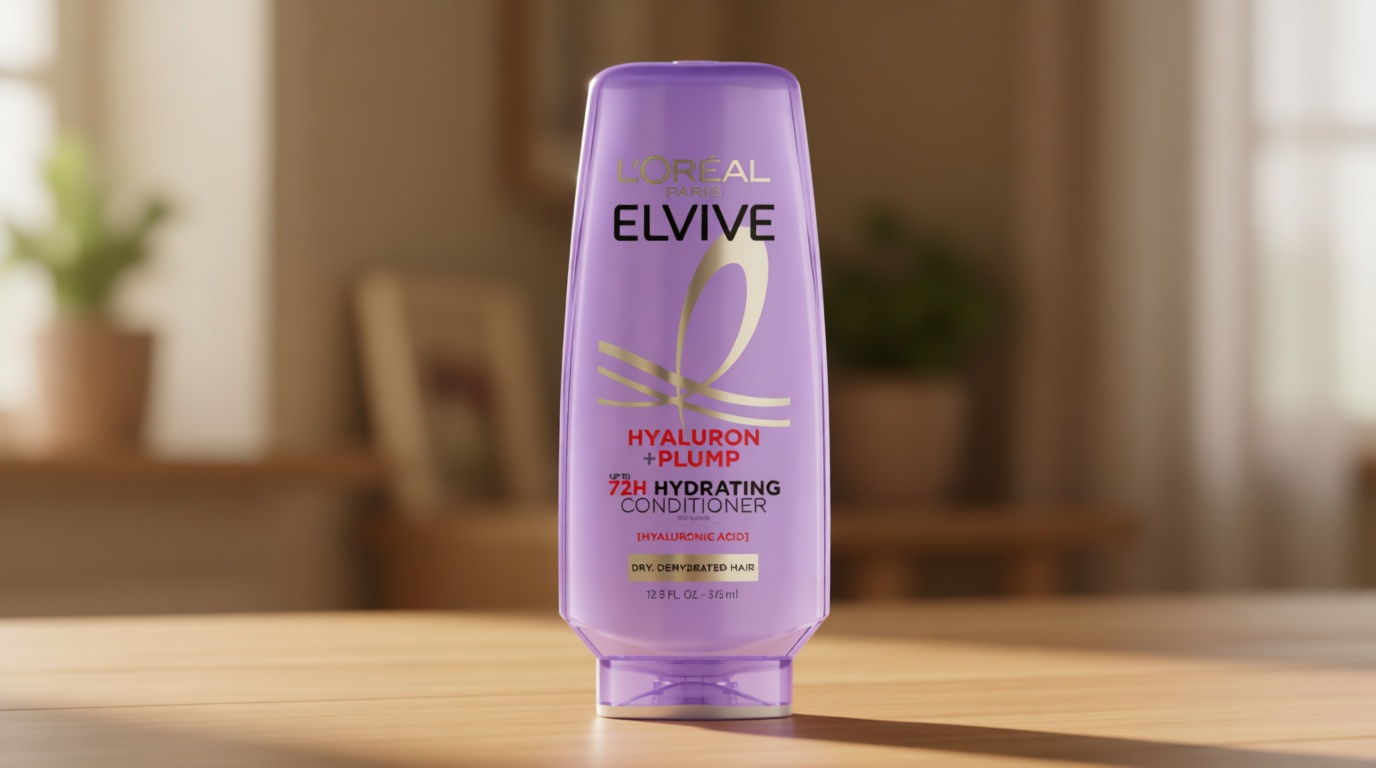 L'Oreal Paris Elvive Hyaluron Plump Hydrating Conditioner for Dehydrated, Dry Hair Infused with Hyaluronic Acid Care Complex, Paraben-Free, 12.6 Fl Oz