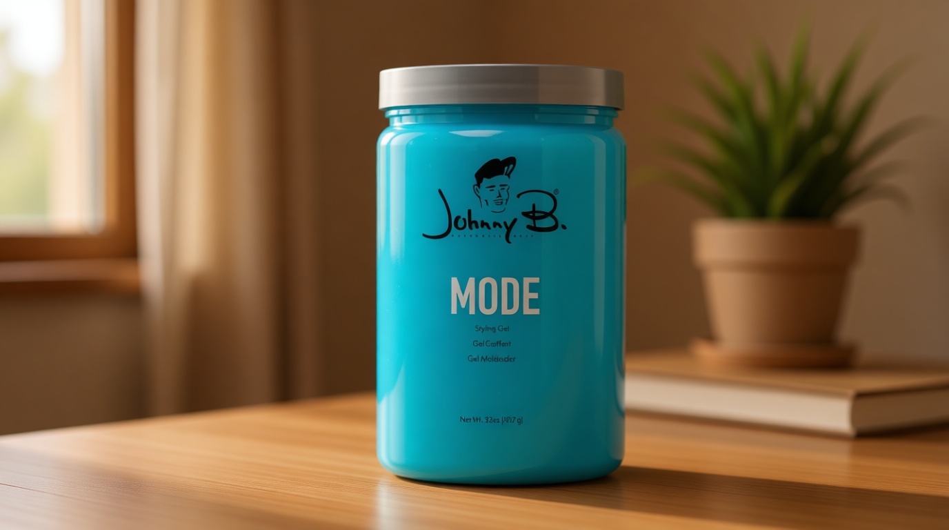 JOHNNY B. Mode Professional Hair Styling Gel, Long Lasting, Alcohol-free, No-flake formula