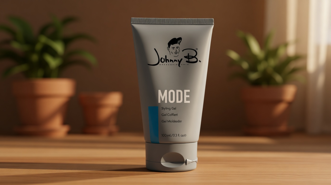 JOHNNY B. Mode Professional Hair Styling Gel, Long Lasting, Alcohol-free, No-flake formula