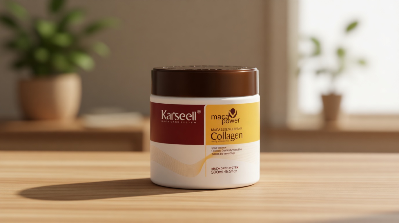 Karseell Collagen Hair Treatment Deep Repair Conditioning Argan Oil Collagen Hair Mask Essence for Dry Damaged Hair All Hair Types 16.90 oz 500ml