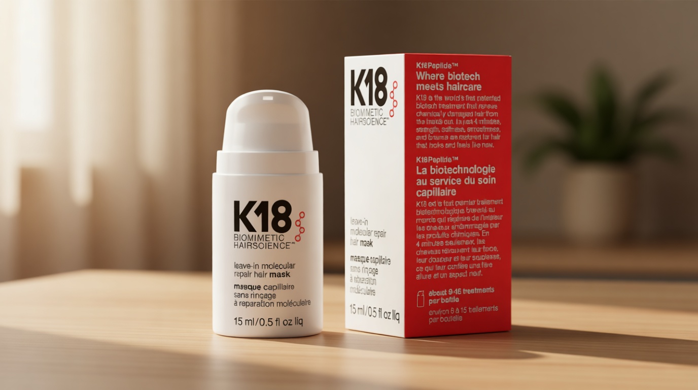 K18 Leave-In Molecular Repair Hair Mask, Patented, Lasting Repair For Dry, Frizzy, Damaged Hair, Reverse Damage In 4 Minutes From Bleach, Color, Chemical Services + Heat