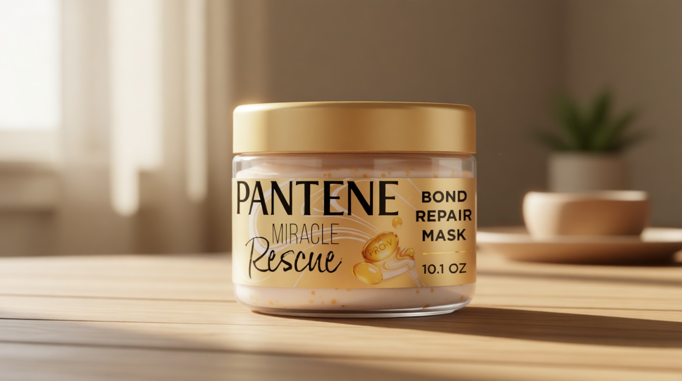 Pantene Miracle Rescue Hair Mask, Intensive Bond Repair with Melting Pro-V Pearls, Melts Away Damage, Builds Bonds, Strengthens Against Damage, Deep Conditioning for Dry Damaged Hair, 10.1 fl oz