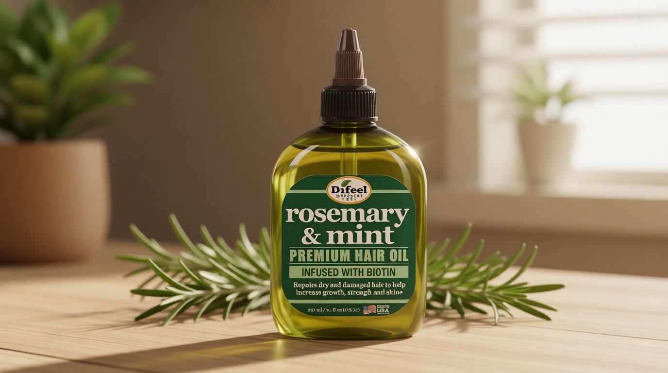 Difeel Rosemary and Mint Premium Hair Oil with Biotin 7.1 oz. - Natural Rosemary Oil for Hair Growth & Biotin