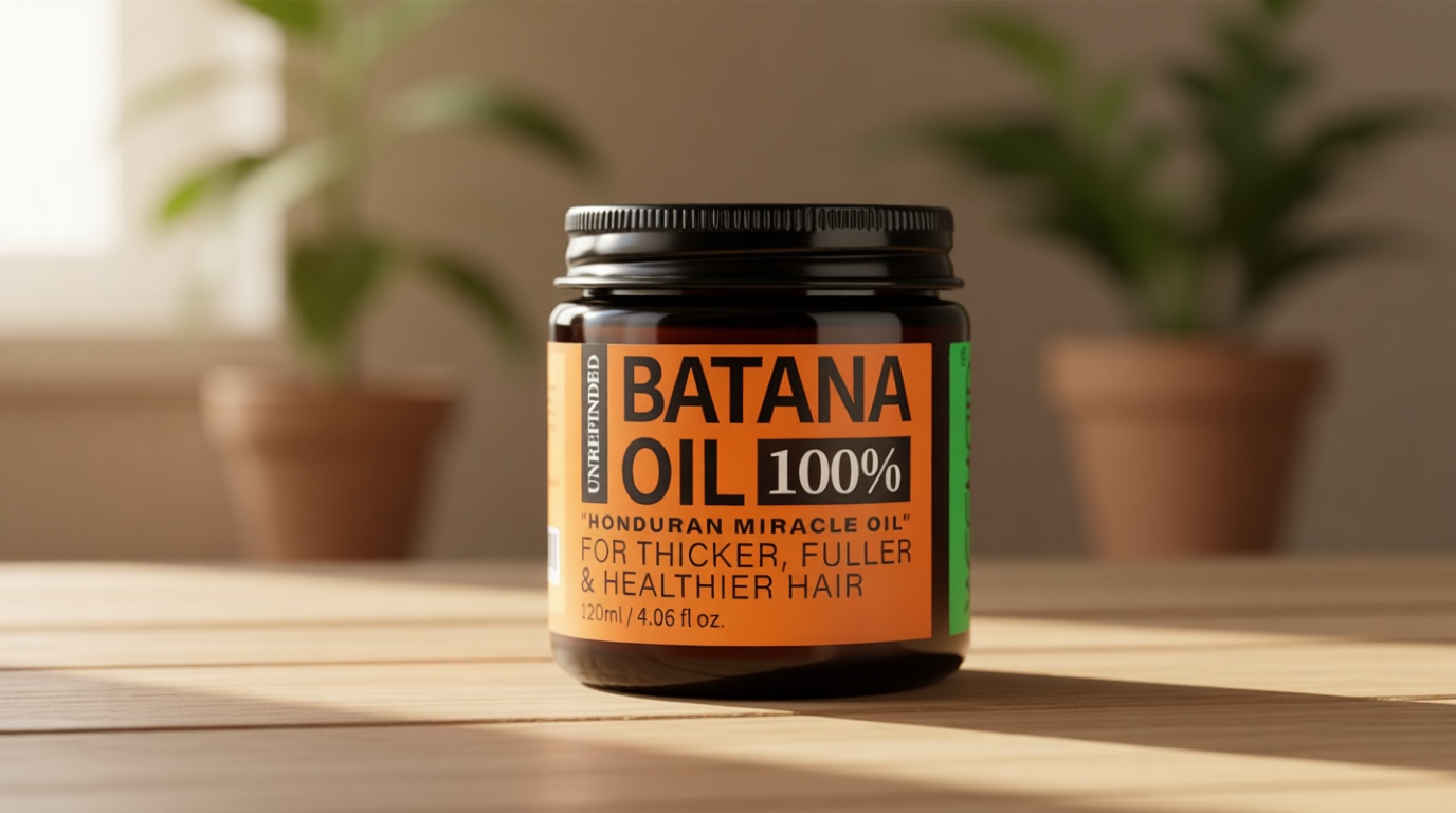 Batana Oil for Hair Growth Dr Sebi, 100% Raw Organic Batana Hair Mask from Honduras, Wild Growth Hair Oil, Scalp Oil Promotes Hair Thickness, Prevents Loss for Men & Women, 4.06 fl oz