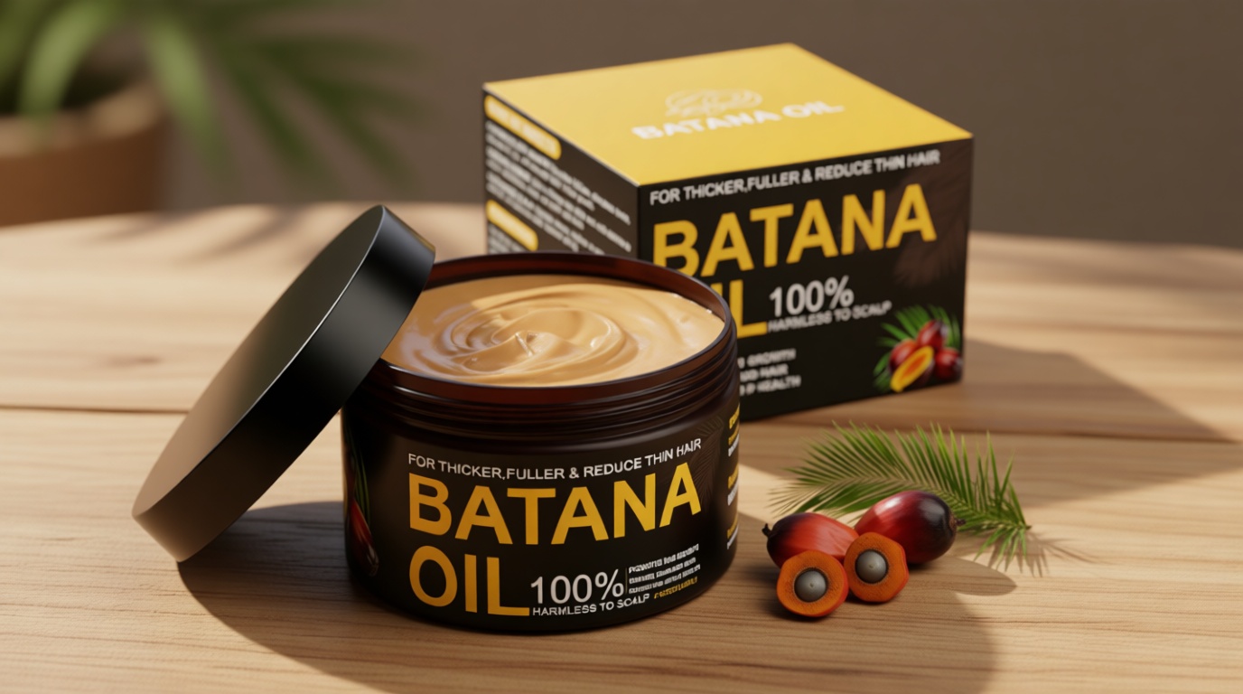 Batana Oil for Hair Growth, 100% Natural Pure Batana Oil Paste from Dr. Sebi Honduras, Prevents Hair Loss, Enhances Thickness, Organic Raw Scalp Mask for Women & Men (4.05 Oz)