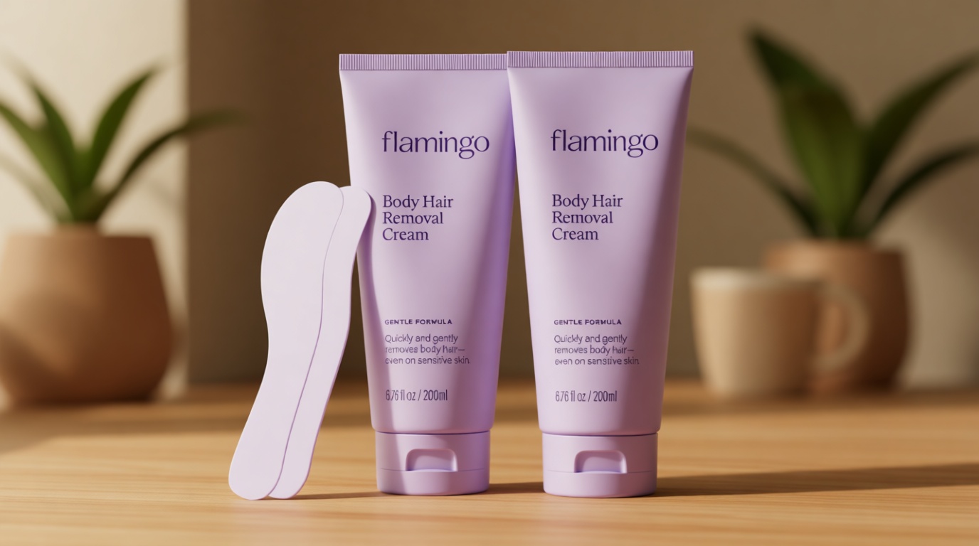 Flamingo Women's Body Hair Removal Cream - (2 Pack) 6.76 fl oz - Removes Hair from Legs, Arms, Underarms, Stomach, and Bikini Line