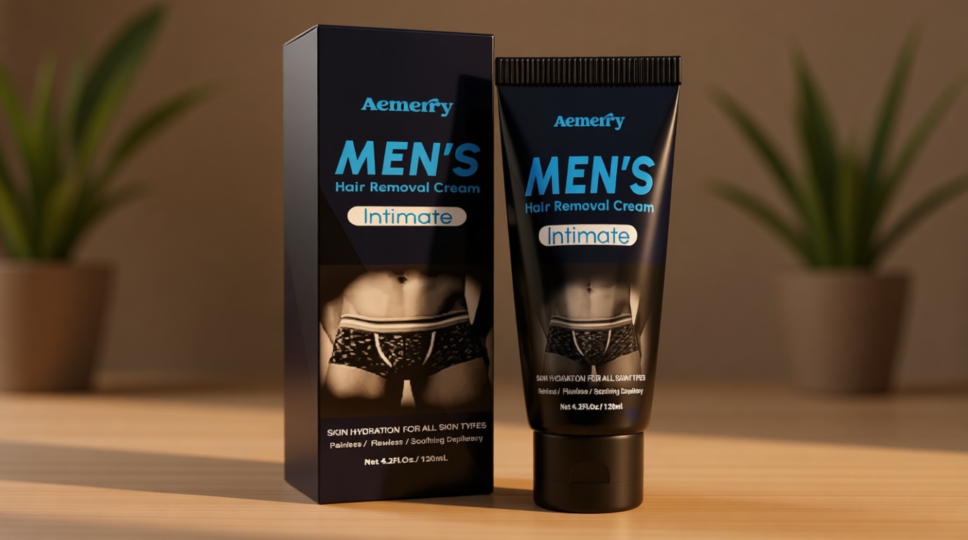 Intimate Hair Removal Cream for Men: Effective Painless Flawless Depilatory Cream for arms legs chest and Pubic Area - Suitable for All Skin Types