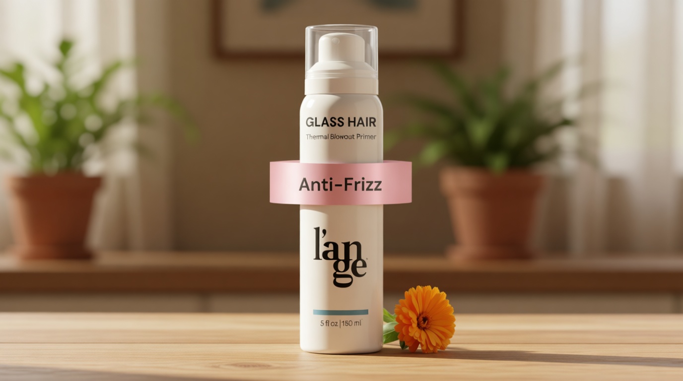 L'ANGE HAIR Glass Hair Heat Protectant Spray | Anti-Frizz Blow Dry Mist | Long Lasting Hold & Shine | Humidity Protection | Thermal Heat Protection Spray | Lightweight Blow Out Primer, 5 fl oz Bottle