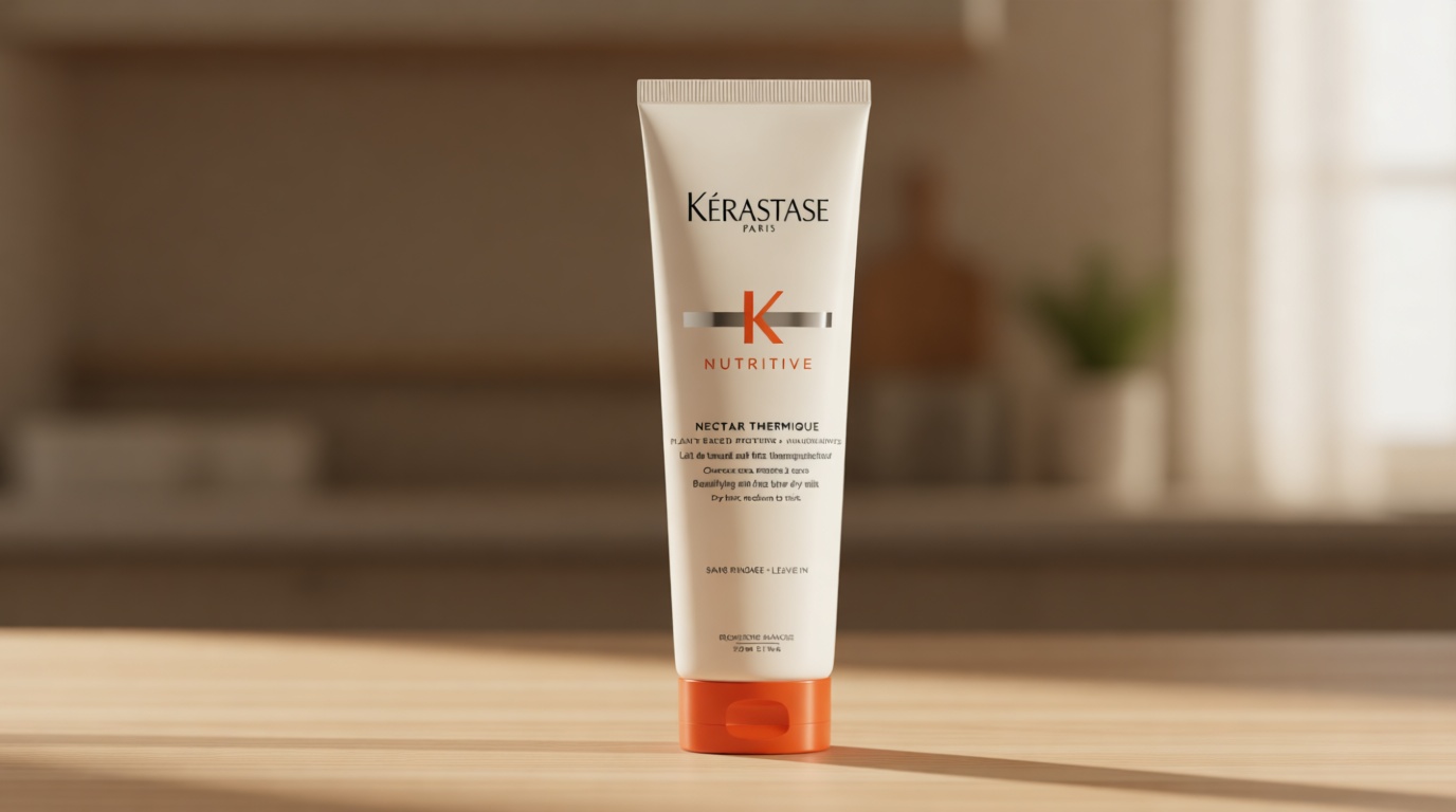 Kerastase Nectar Thermique Heat Protecting Cream - Anti-Frizz, Softness & Shine, Heat Protection, With Niacinamide, For Medium to Thick Dry Hair Cradle to Cradle Certified