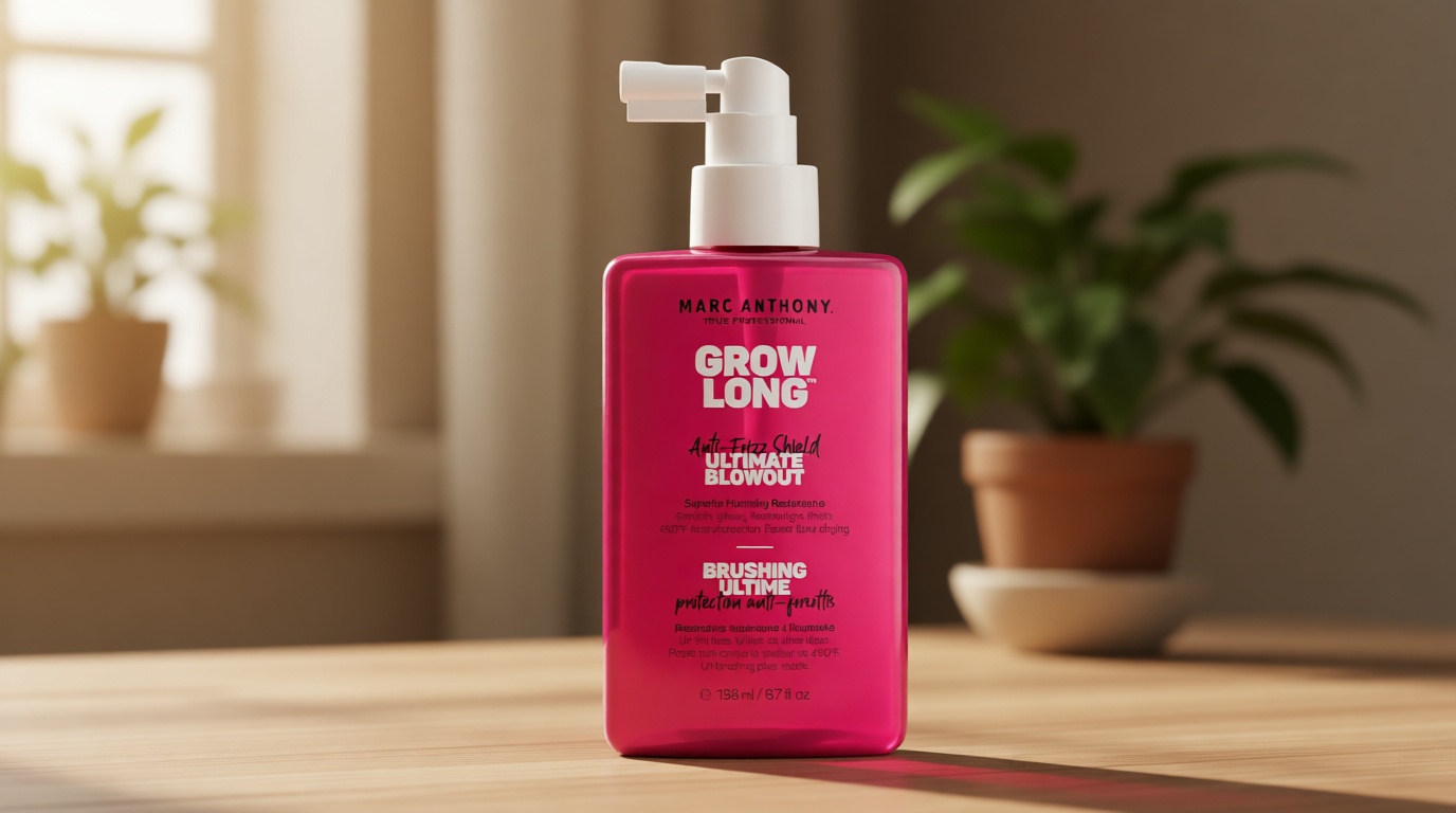 Marc Anthony Anti-Frizz Shield Ultimate Blowout Spray, Grow Long - Smooth, Shiny Hair in High Humidity - Heat Protectant - 6.7 oz | Grow Long, Smooth, Shiny Hair, in High Humidity
