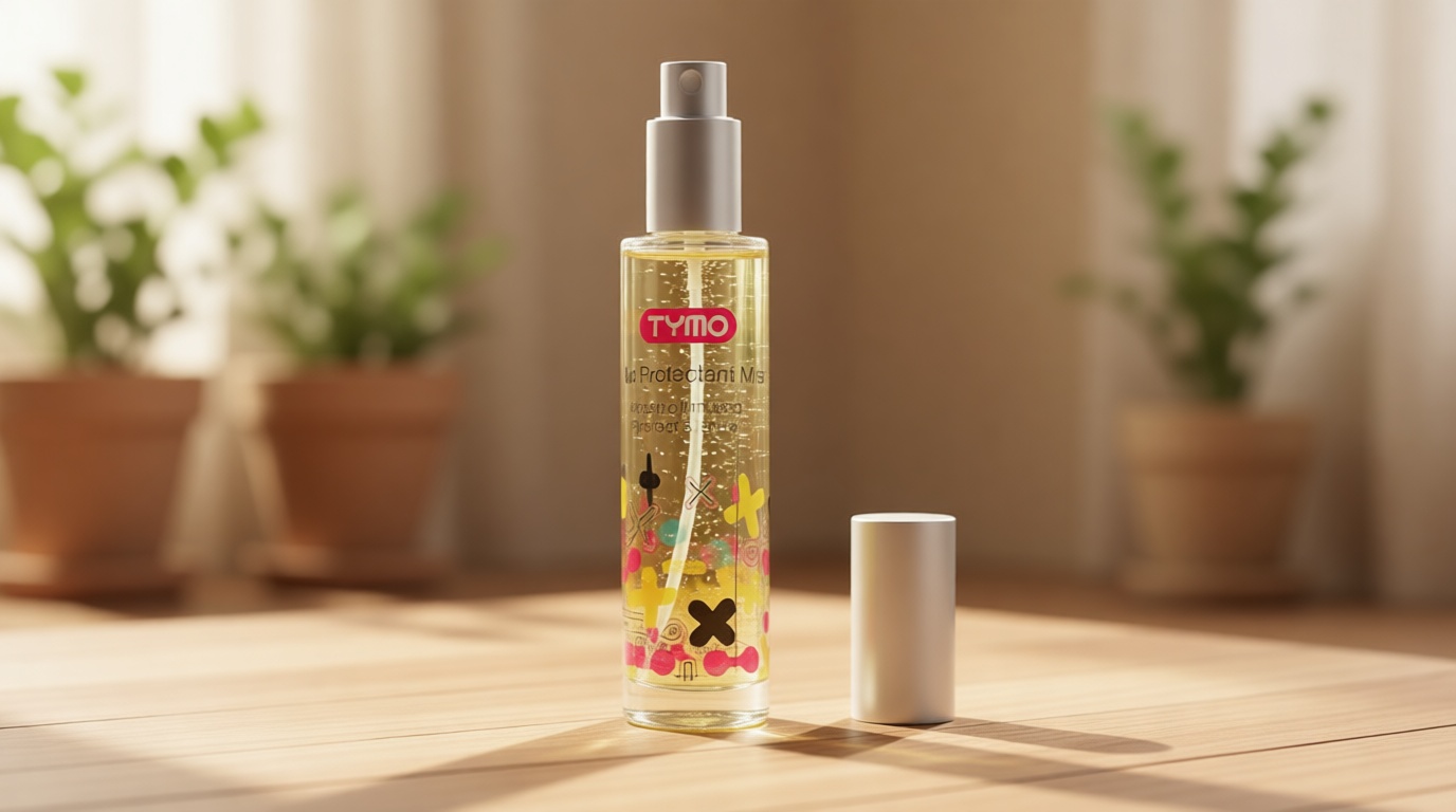 TYMO Heat Protectant Spray for Hair with Argan Oil for Styling Tools, Heat Protection Spray to Smooth & Hydrate, Natural Clean Formulation, Multi-benefit Treatment, Lightweight for All Hair Types