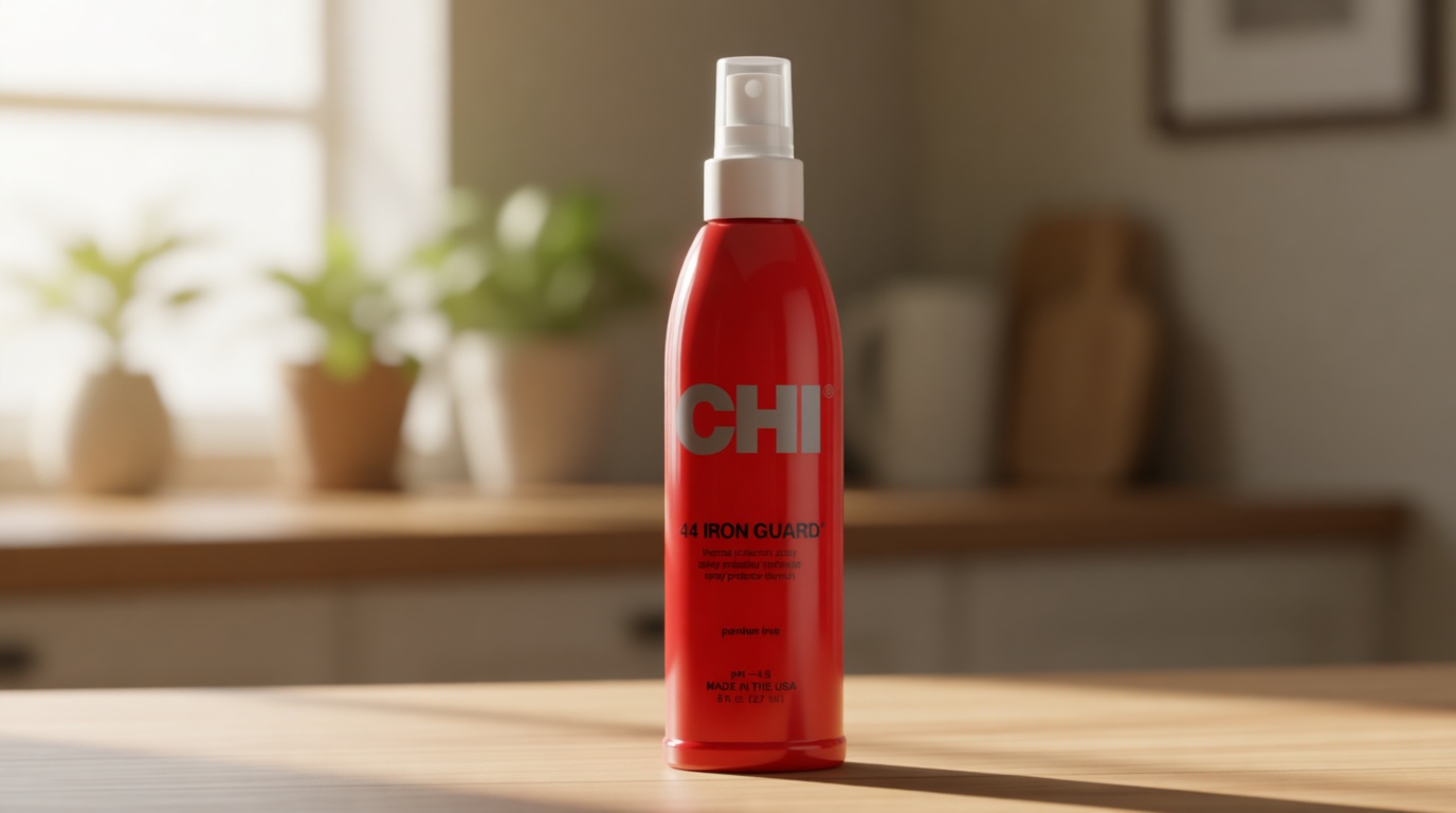 CHI 44 Iron Guard Thermal Protection Spray for Hair, Heat Damage Shield with Ceramic Minerals, Lightweight Styling Spray, Frizz Control & Shine Enhancer, 8 Fl Oz