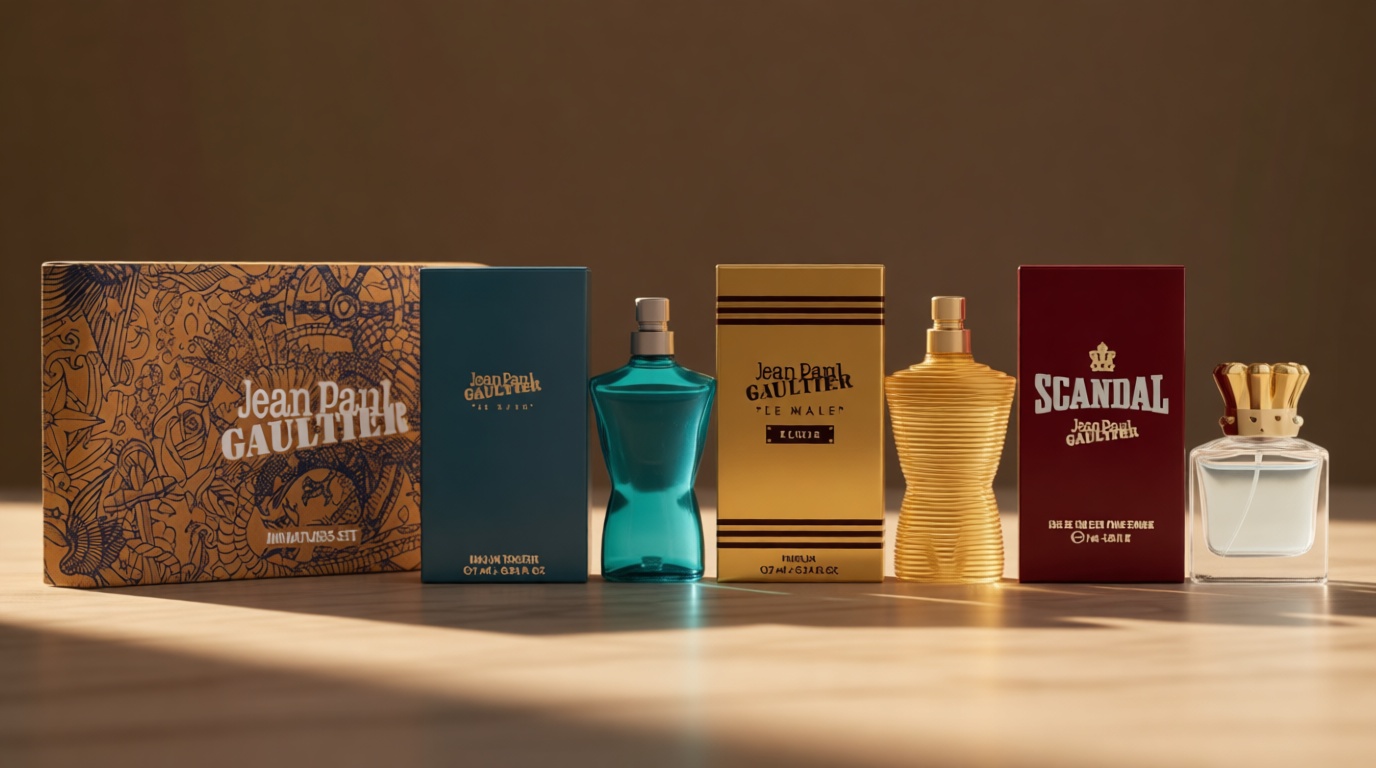 Miniatures Set by Jean Paul Gaultier for Men - 4 Pc Mini Gift Set