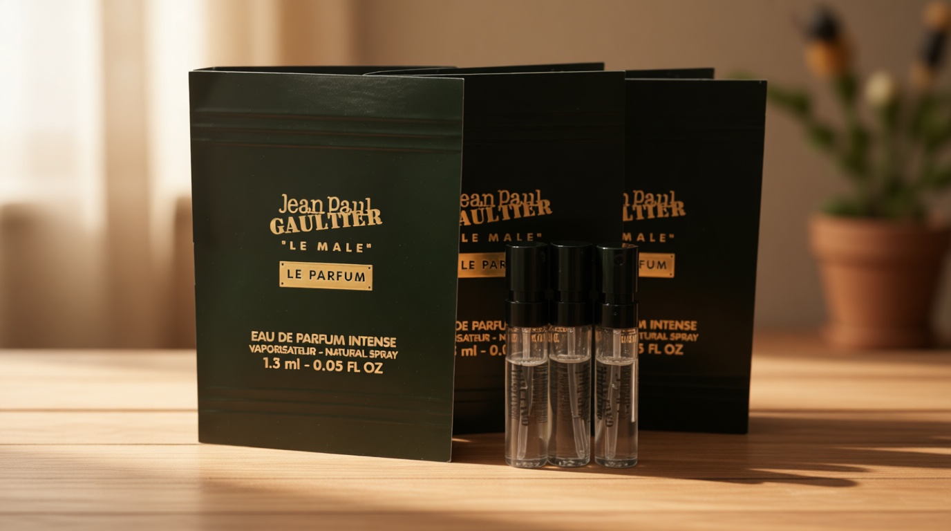 Jean Paul Gaultier Le Male Le Parfum Men Eau De Parfume Intense Sample Spray 1.5 ml / 0.05 fl oz (set of 3)