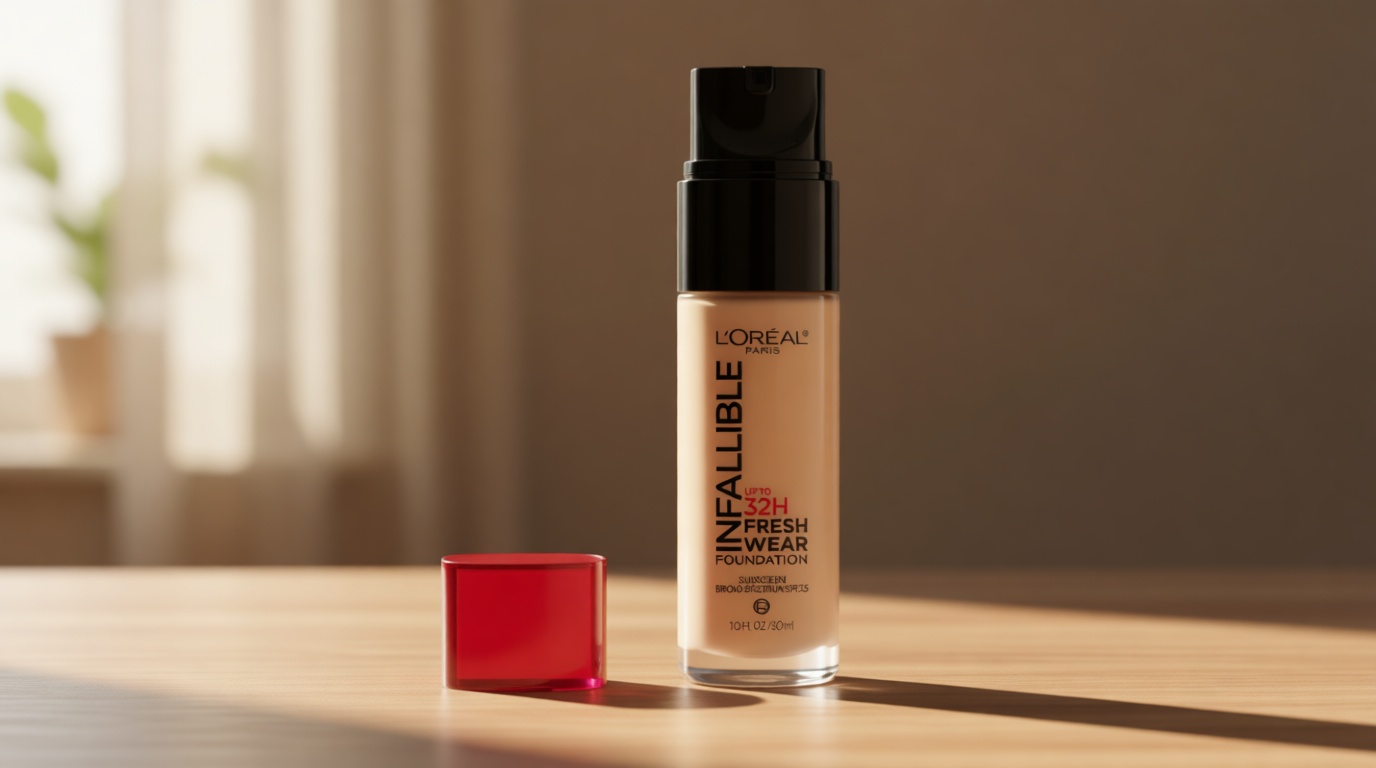 L'Oreal Paris Makeup Infallible Up to 32 Hour Fresh Wear Lightweight Foundation, 411 Beige Ivory, 1 Fl Oz, Packaging May Vary
