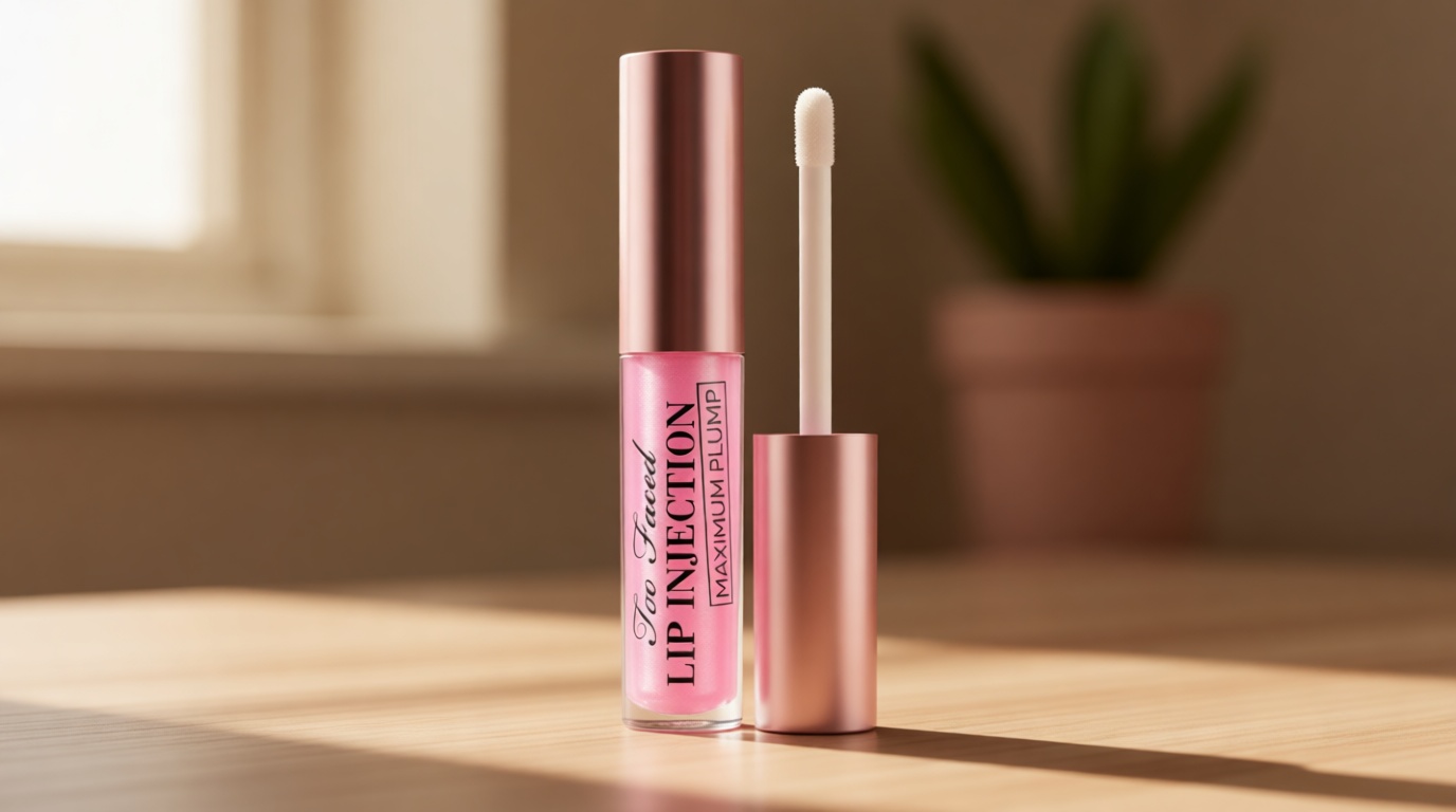 Too Faced Lip Injection Maximum Plump Extra Strength Lip Plumper Gloss | Hydrating, Volumizing, + Plumping, 0.14 Fl Oz