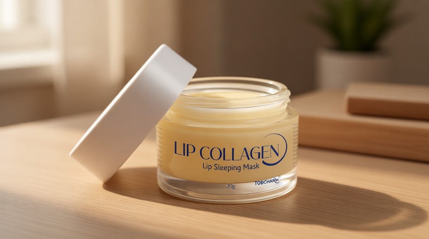 Lip Sleeping Mask (20g), Collagen Lip Mask Overnight, Lip Plumper with Hyaluronic Acid, Peptide Complex Lip Balm for Lip Wrinkle Repair and Plumping, Natural Hydration for Smooth Lips