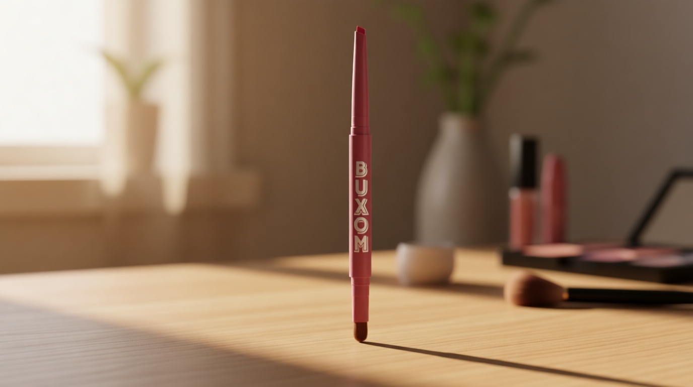 BUXOM Power Line Plumping Lip Liner, Long Lasting, Waterproof & Retractable Lip Pencil, Moisturizing Formula with Peptides & Vitamin E, Matte Finish, Cruelty-Free, No Sharpening Needed