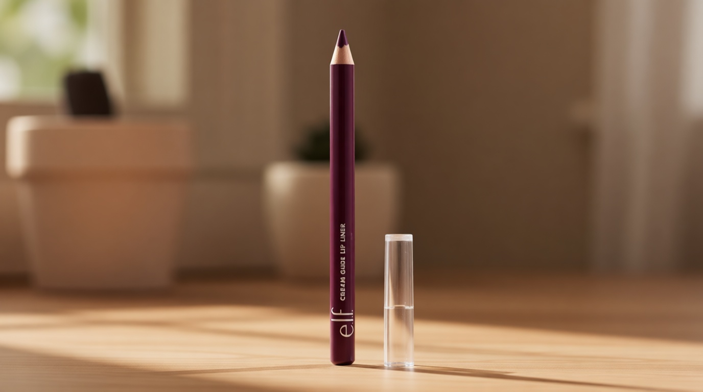 e.l.f. Cream Glide Lip Liner, Highly-Pigmented Pencil For Shaping & Sculpting Lips, Semi-Matte Finish, Vegan & Cruelty-Free, Plum & Get It