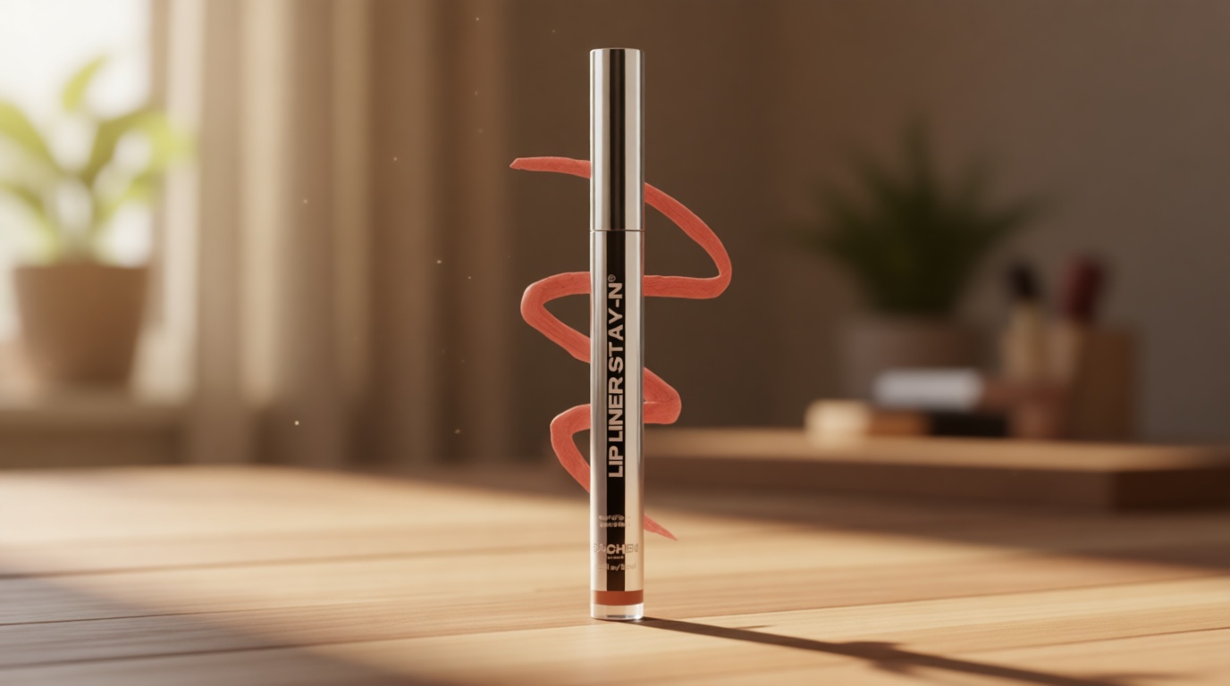 Sacheu Lip Liner STAY-N Peel Off Lip Stain — Long Lasting Waterproof Lip Tint with Hyaluronic Acid & Vitamin E — Transfer Proof Matte Finish, Vegan & Cruelty-Free (p-INKED)