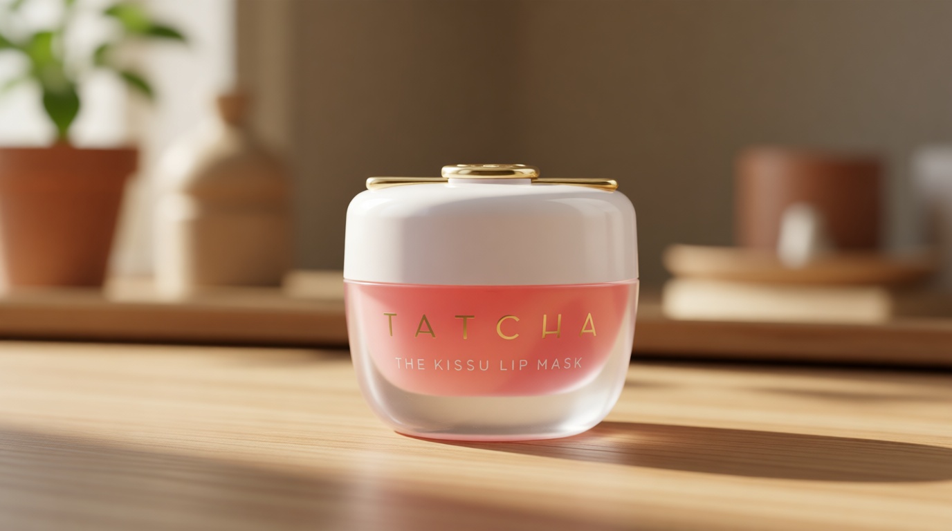 Tatcha Kissu Lip Mask | Overnight Lip Mask, Visibly Plumps and Softens for Lush Lips, 9.0 G | 0.32 oz