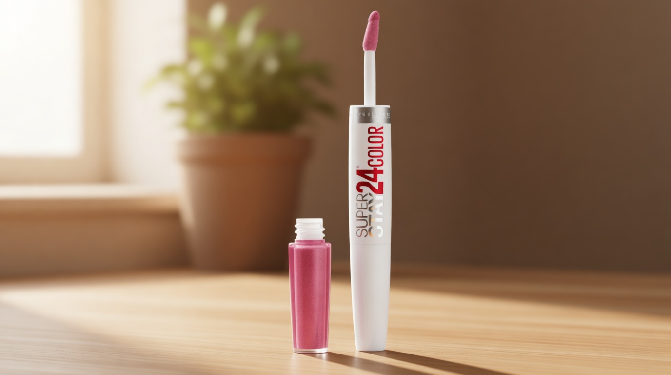 Maybelline Super Stay 24, 2-Step Liquid Lipstick Makeup, Long Lasting Highly Pigmented Color with Moisturizing Balm, Blush On, Pink, 1 Count