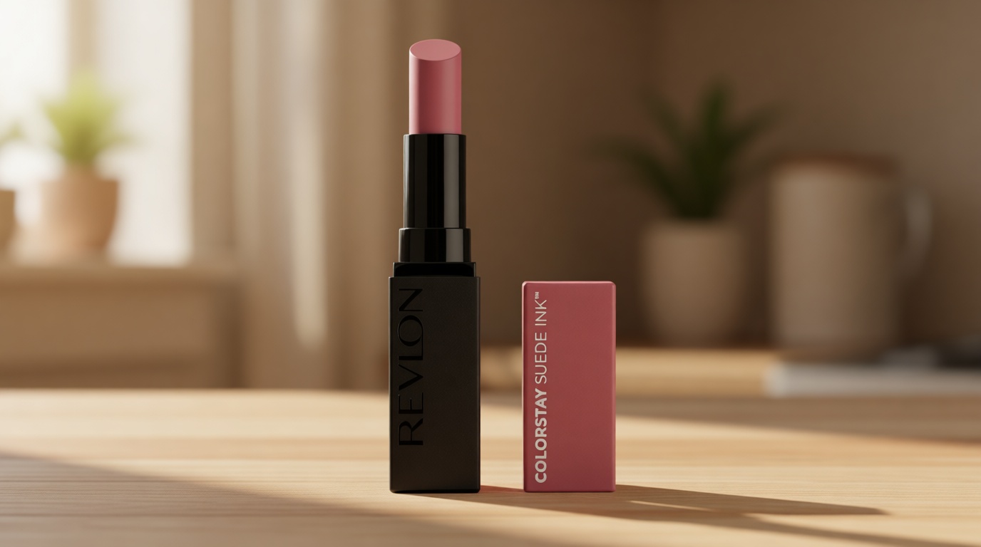 Revlon Lipstick, ColorStay Suede Ink, Built-in Primer, Infused with Vitamin E, Waterproof, Smudge-proof, Matte Color, 008 That Girl, 0.09 oz