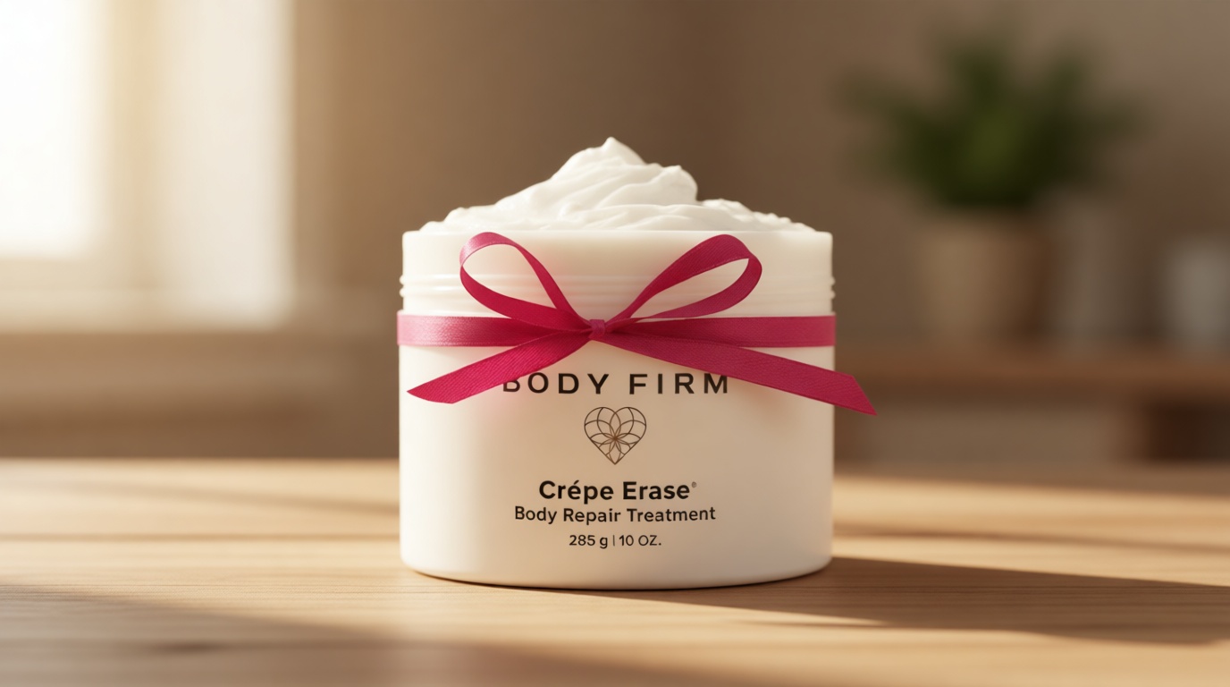 BODY FIRM Crepe Erase Body Repair Treatment, Anti-Aging Wrinkle Cream, Support Skins Natural Elastin & Collagen Production - 10oz