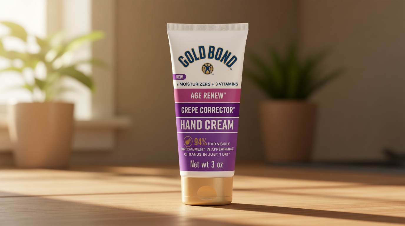 Gold Bond Age Renew Crepe Corrector Hand Cream, Replenishing & Smoothing Formula, 3 oz.