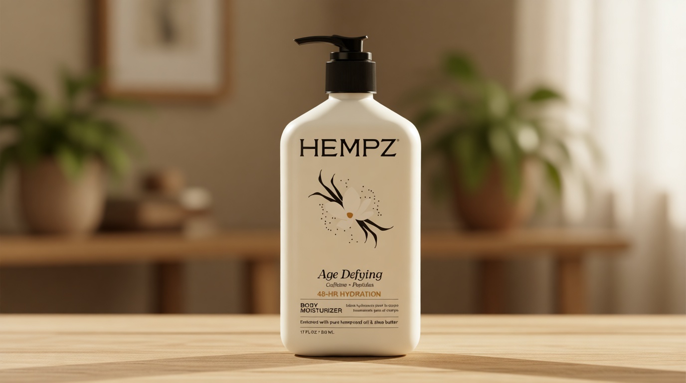 Hempz Age-Defy Body and Hand Lotion for Dry Skin, for Cracked & Crepey Skin, Quick Absorption Moisturizer, Large 17 oz