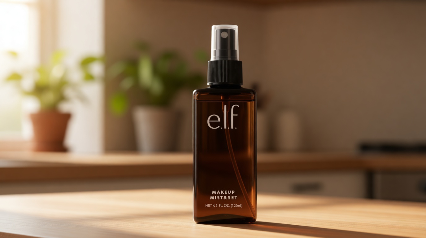 e.l.f. Makeup Mist & Set - Large Lightweight, Long Lasting, All-Day Wear Revitalizes, Refreshes, Hydrates, Soothes Infused with Aloe, Green Tea and Cucumber 4 Fl Oz