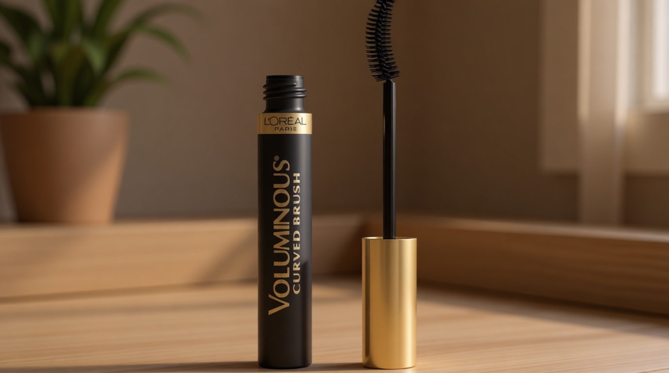 L'Oreal Paris Makeup Voluminous Original Curved Brush Mascara, Black, 0.28 Fl Oz