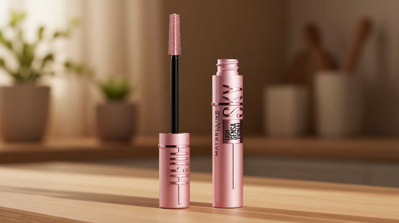 Maybelline Lash Sensational Sky High Washable Mascara Makeup, Volumizing, Lengthening, Defining, Curling, Multiplying, Buildable Formula, True Brown, 1 Count
