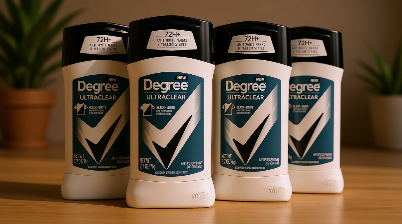 Degree Men UltraClear Antiperspirant Deodorant Black + White 72-Hour Sweat & Odor Protection Antiperspirant For Men With MotionSense Technology 2.7 Ounce (Pack of 4)