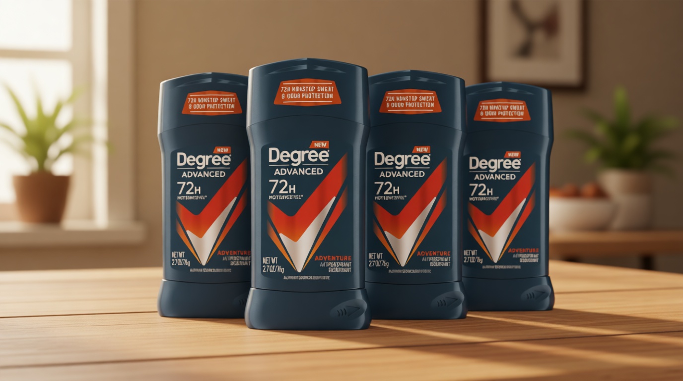 Degree Men Antiperspirant Deodorant Adventure Antiperspirant For Men With MotionSense Technology 2.7 oz, Pack of 4