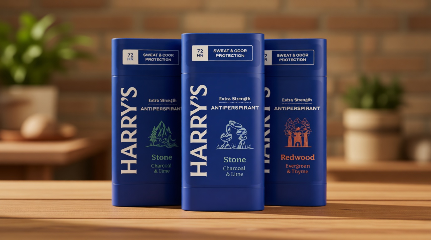 Harry's Extra-Strength Antiperspirant Deodorant, Sweat & Odor Control Antiperspirant for Men, Variety Pack - Stone, Redwood, Wildlands, 2.5 oz Pack of 3