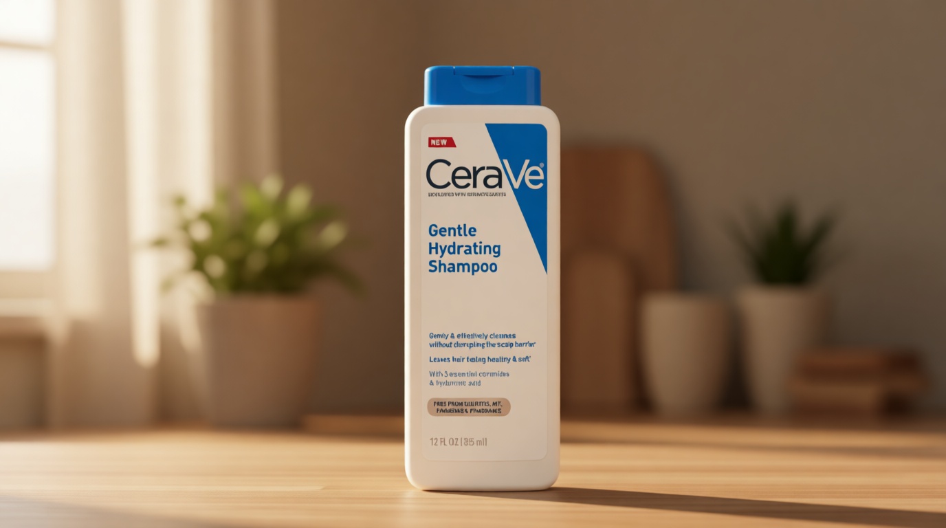 CeraVe Gentle Hydrating Shampoo, With Ceramides, Niacinamide & Hyaluronic Acid For Soft, Healthy Looking Hair & Scalp, Sulfate Free & Color Safe Shampoo, For All Hair Types, 12 Oz