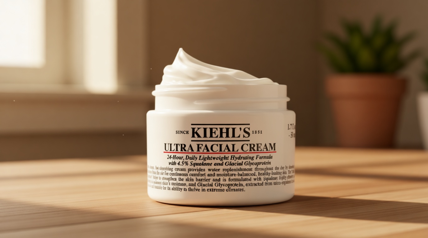 Kiehl's Ultra Facial Cream, with 4.5% Squalane to Strengthen Skin's Moisture Barrier, Skin Feels Softer and Smoother, Long-Lasting Hydration, Easy and Fast-Absorbing, Suitable for All Skin Types Cradle to Cradle Certified