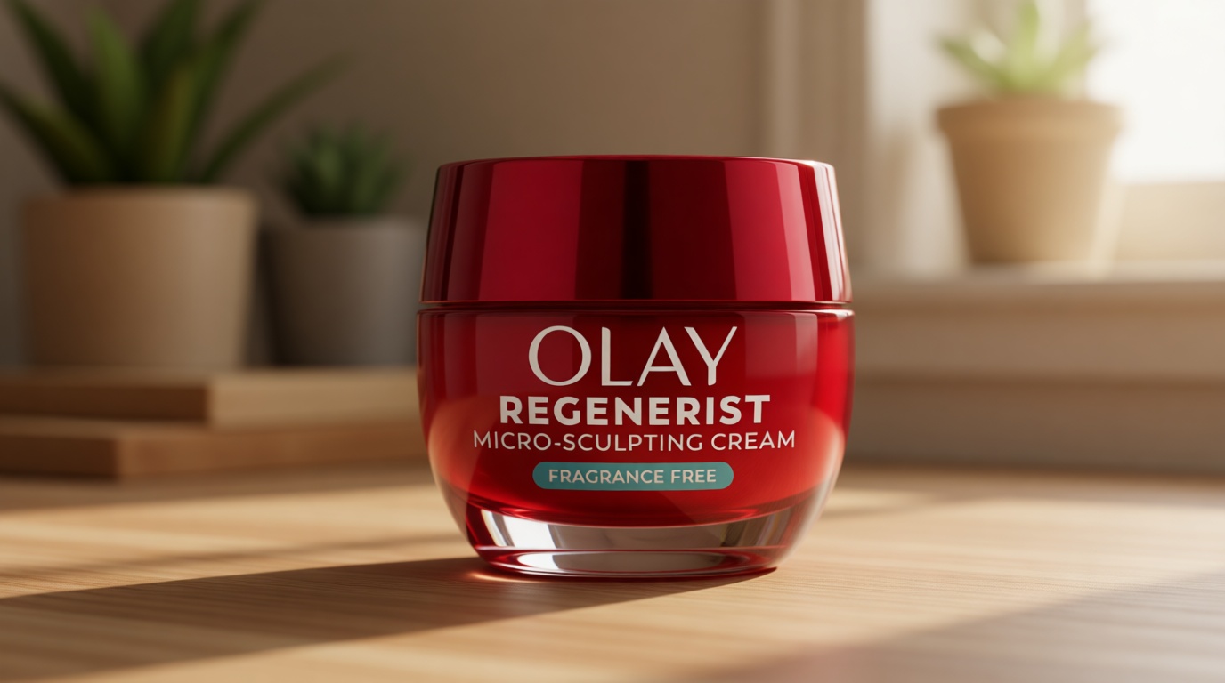 Olay Face Moisturizer, Regenerist Micro-Sculpting Cream for Women, Fragrance-Free - Anti-Aging, Anti-Wrinkle, Firming Skin Care - Triple Collagen Cream, Peptide, Hyaluronic Acid, Niacinamide, 1.7oz