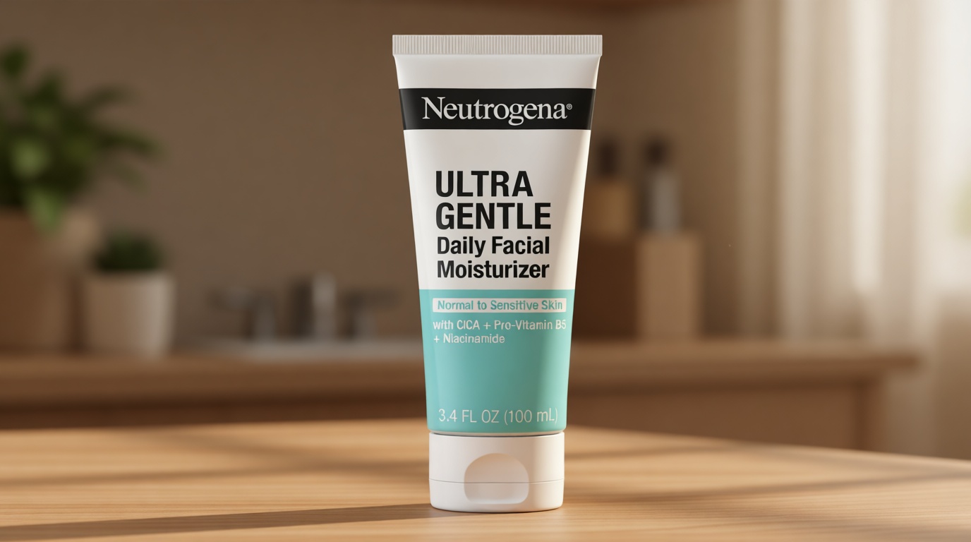 Neutrogena Fragrance Free Daily Facial Moisturizer, Face & Neck Moisturizer for Sensitive Skin with Vitamin B3, Pro-Vitamin B5 & Vitamin E Supports Skin's Dynamic Barrier, 3.4 fl. oz