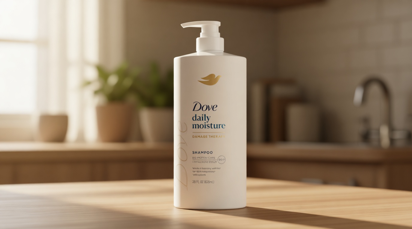 Dove Damage Therapy Shampoo Daily Moisture for Dry Hair with Bio-Protein Care Technology and Hyaluronic Serum 28 Fl Oz