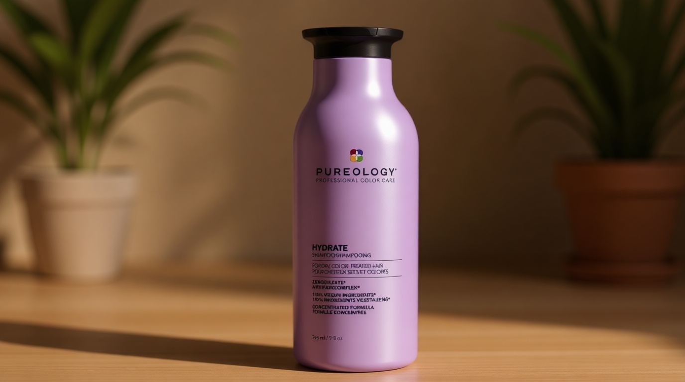 Pureology Hydrate Shampoo - For Dry or Color Treated Hair, Moisturizing Shampoo For Hydration & Softness, With Rose Extract & Green Tea, Vegan & Sulfate-Free Cradle to Cradle Certified