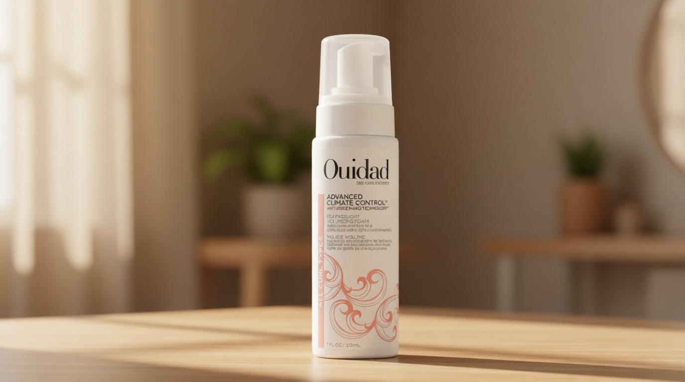 Ouidad Advanced Climate Control Volumizing Foam - 7 fl oz, Lightweight Hair Styling Foam, Anti-Frizz Nano Technology, Adds Volume, Fights Frizz & Defines Curls, Crunch-free Hold, For All Curl Types