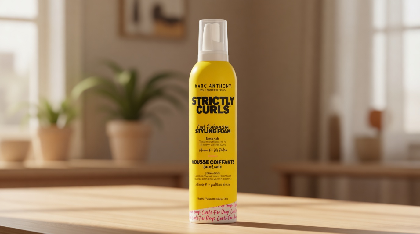 Marc Anthony Strictly Curls Styling Foam, Extra Hold Curly Hair Mousse with Vitamin E & Silk Proteins Transforms Frizzy Hair to Full, Shiny, Defined Curls - Sulfate-Free Anti-Frizz Styling Mousse